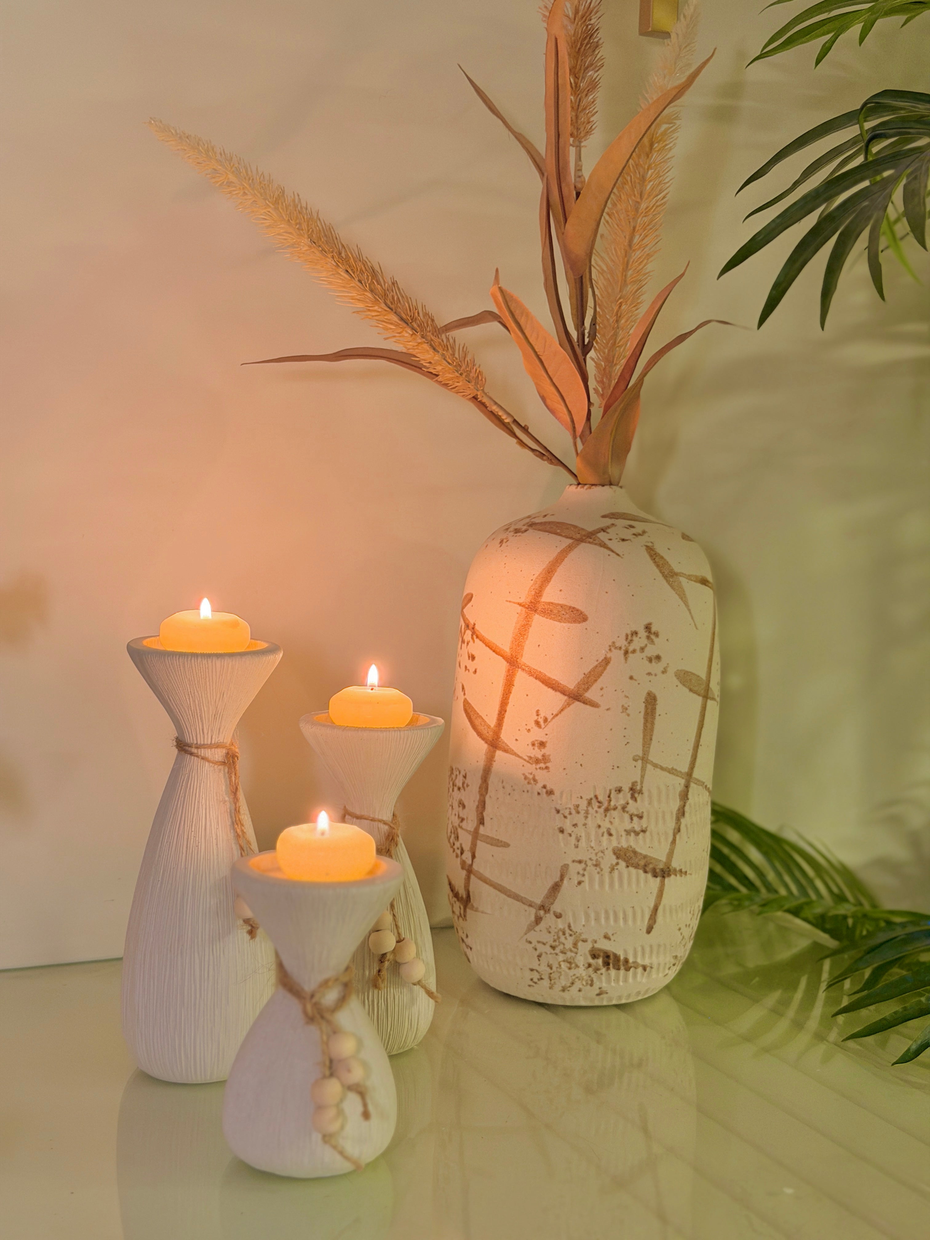 Boho leaves vase