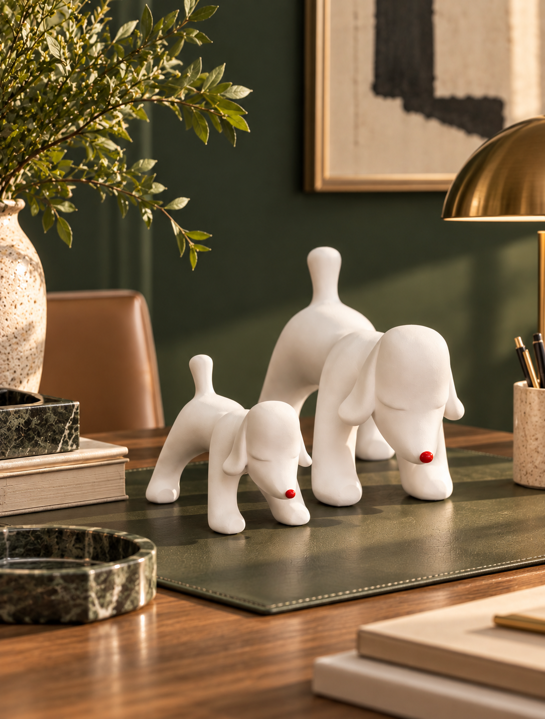 Milo dog sculpture