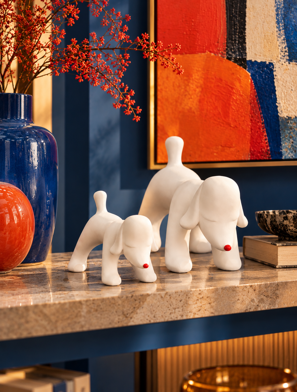 Milo dog sculpture