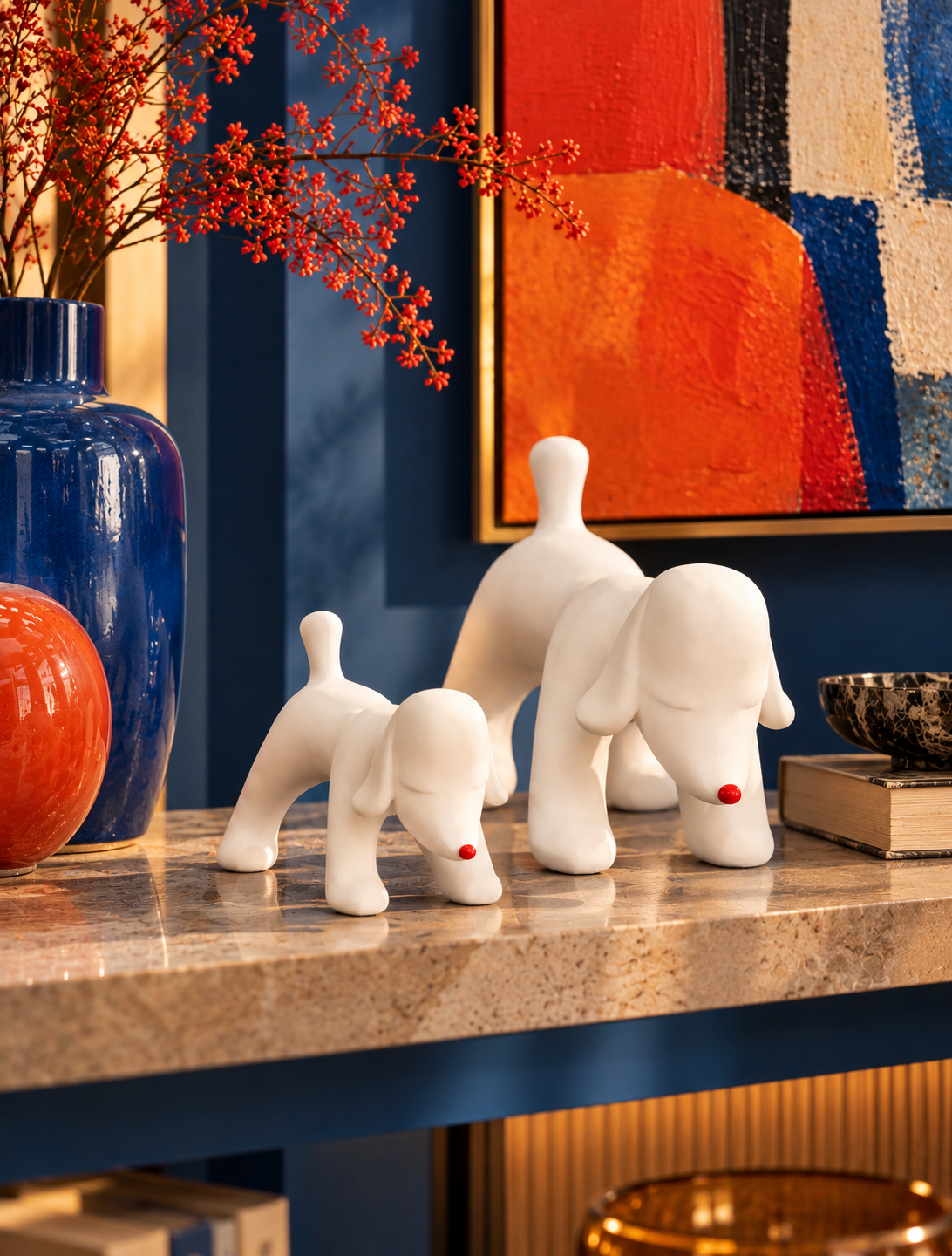 Milo dog sculpture
