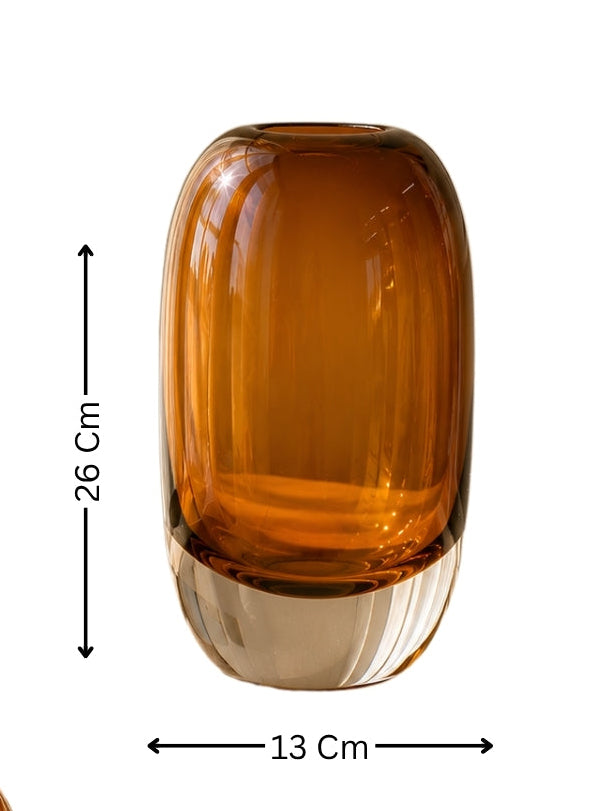 Oval hazelnut vase