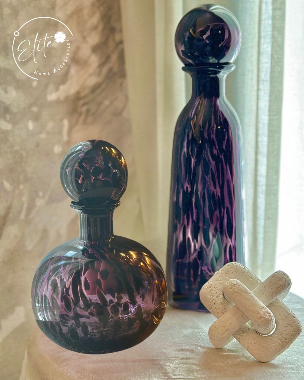 Lavender Glass Vase – Elegant Purple Home Decor | Elite Home Accessories