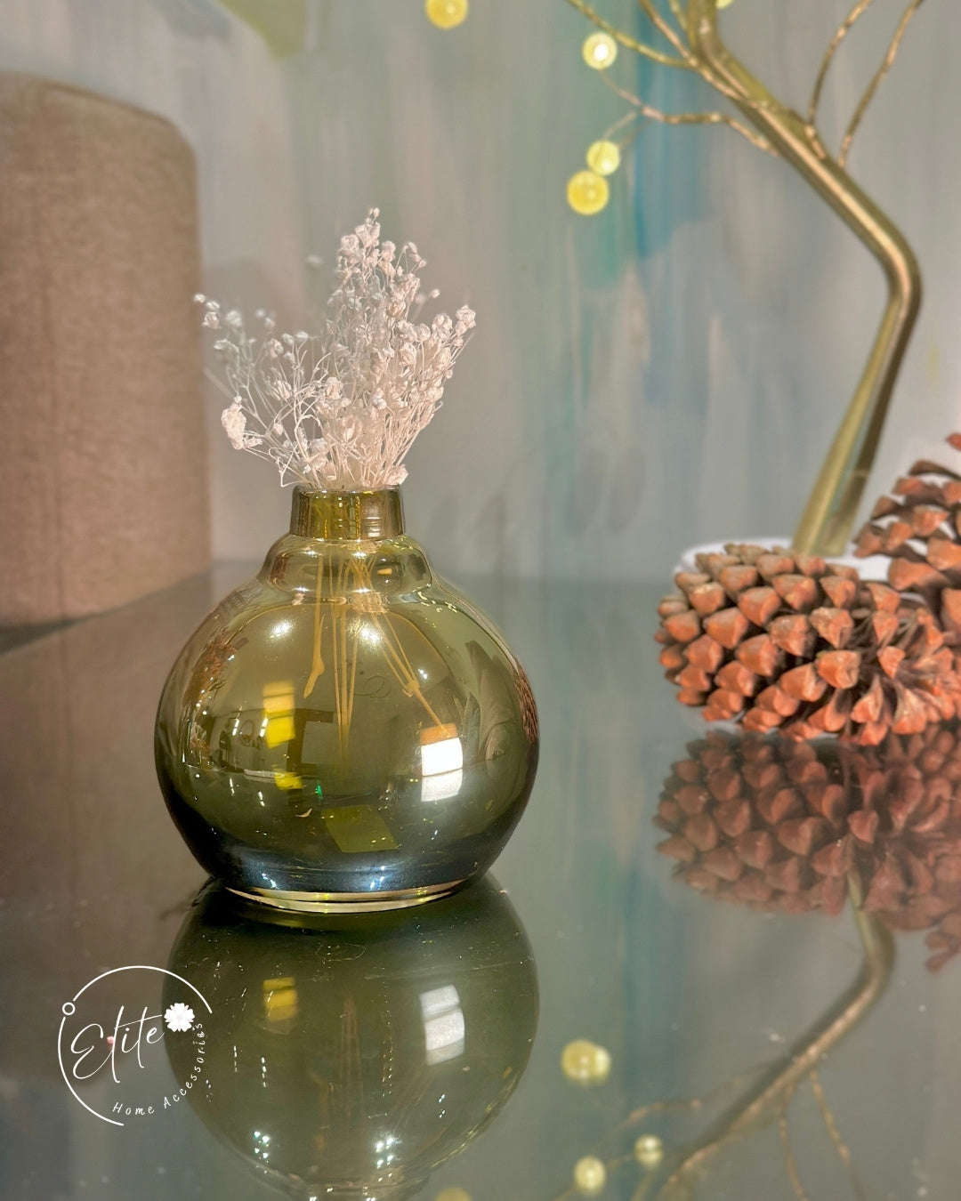 Olivia bubble glass vase