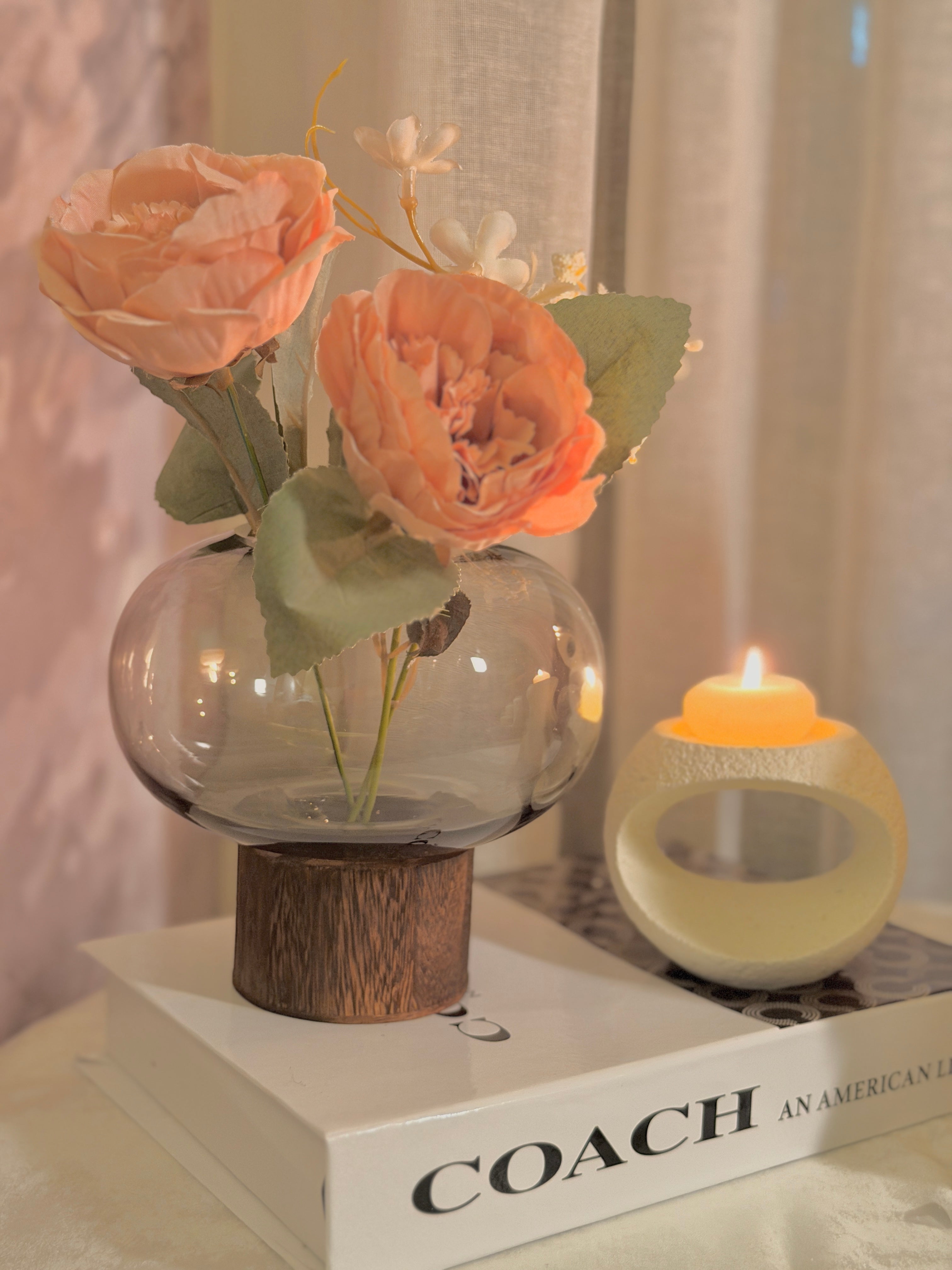 Flame Candle Holder Set of 3 – Luxury Off-White Home Decor