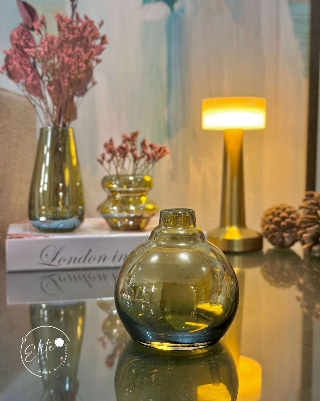 Olivia bubble glass vase