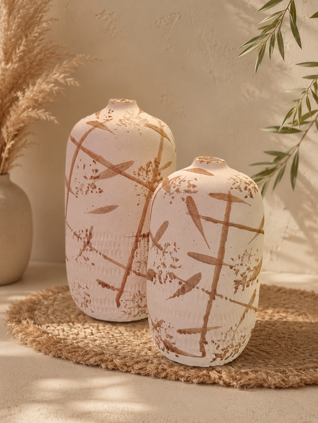 Boho leaves vase