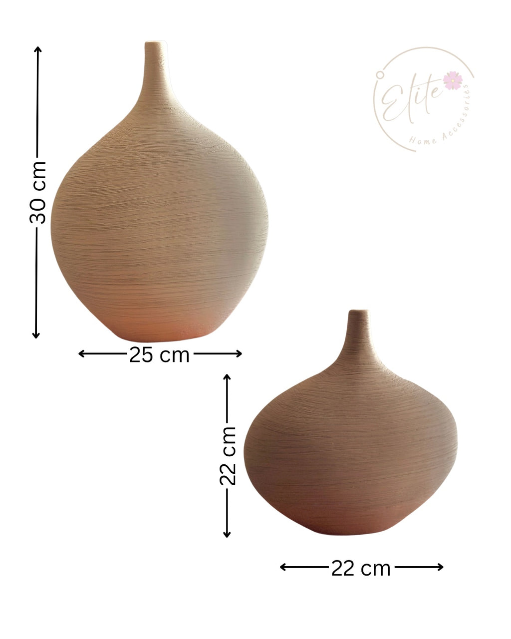 Boho Brown & Beige Ceramic Vase – 2 Colors