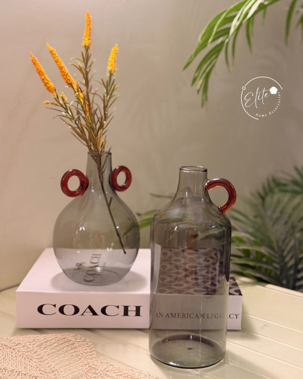 Delicate Gray Vases Set of 2 – Modern Home Decor