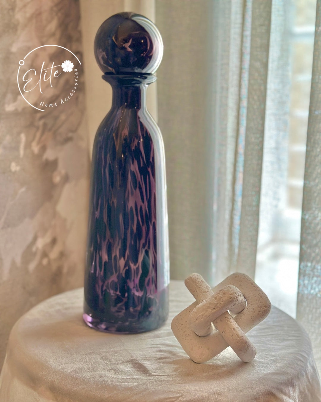 Lavender Glass Vase – Elegant Purple Home Decor | Elite Home Accessories