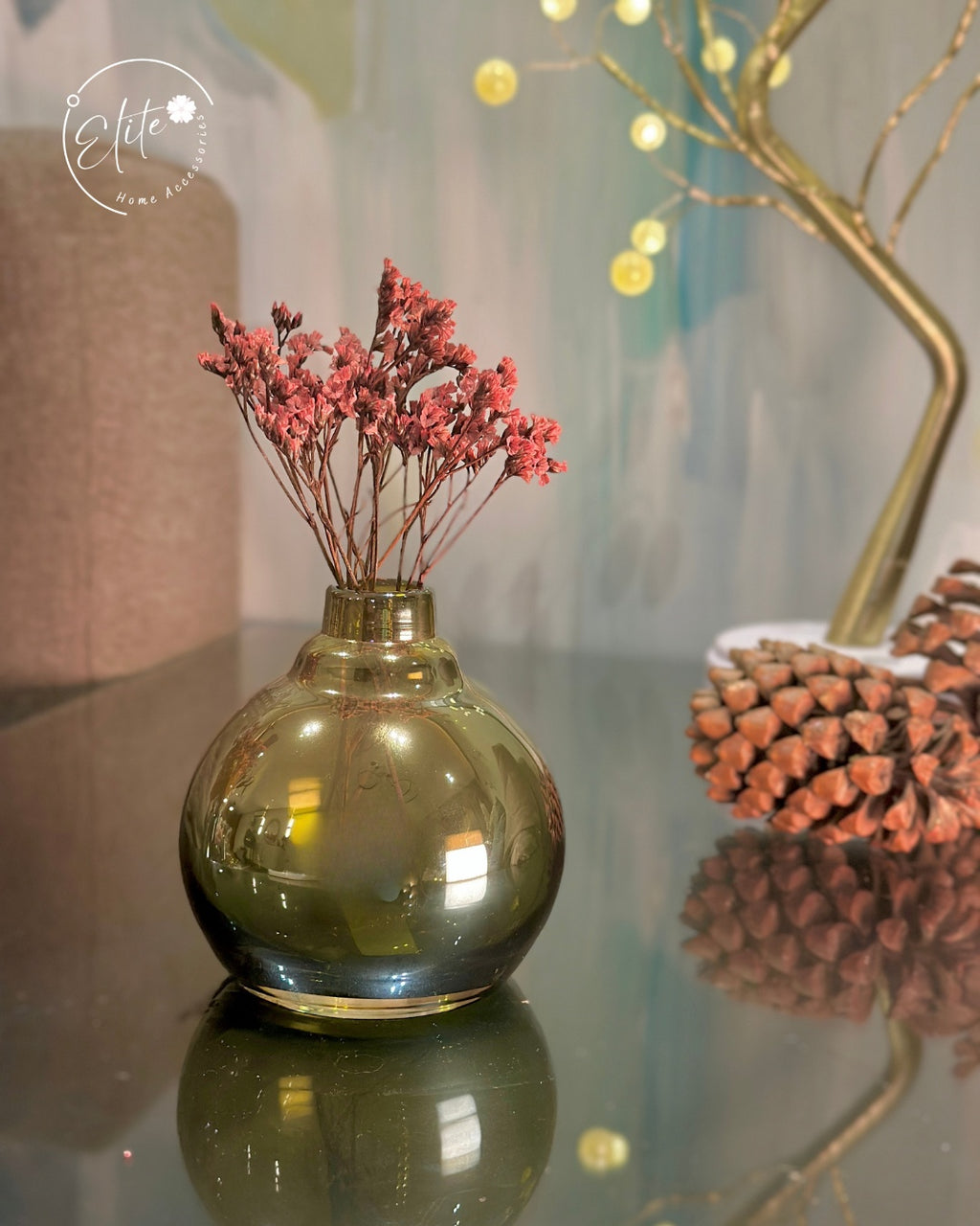 Olivia bubble glass vase