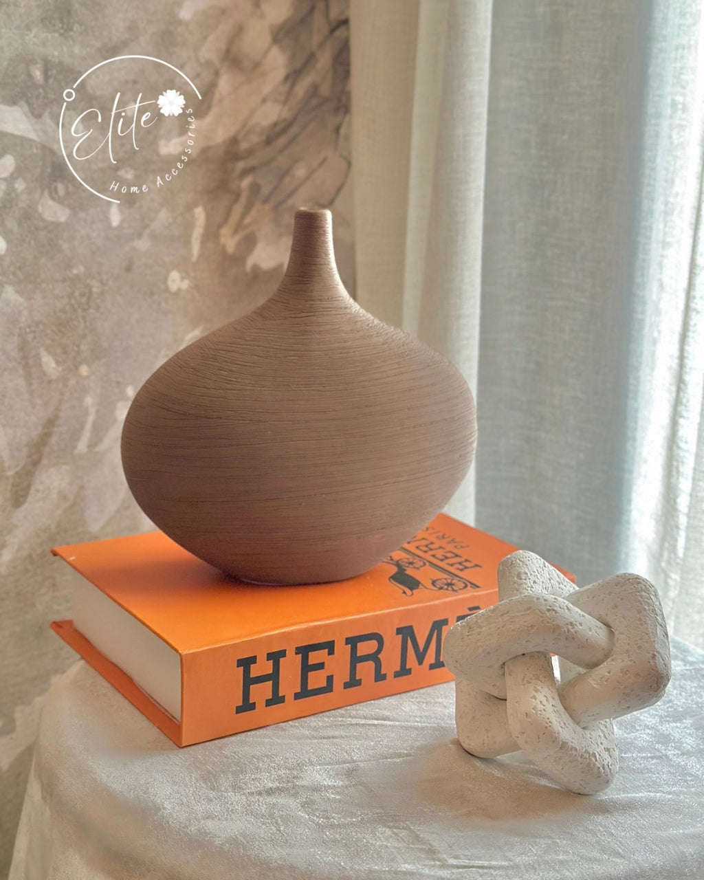 Boho Brown & Beige Ceramic Vase – 2 Colors