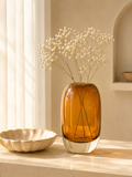 Oval hazelnut vase