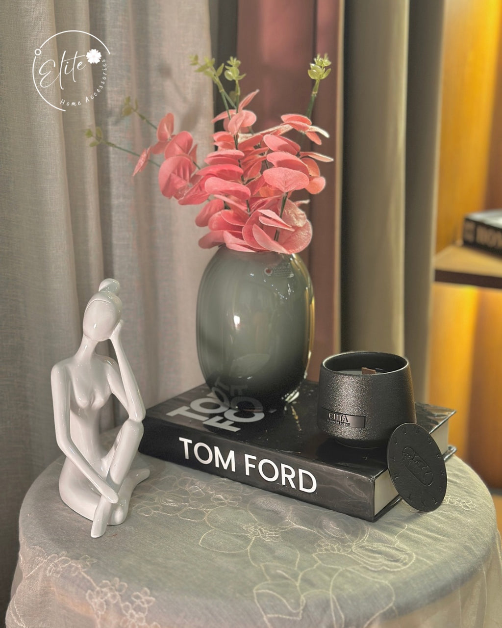 Oval Gray Glass Vase – Wrzesniaks Poland