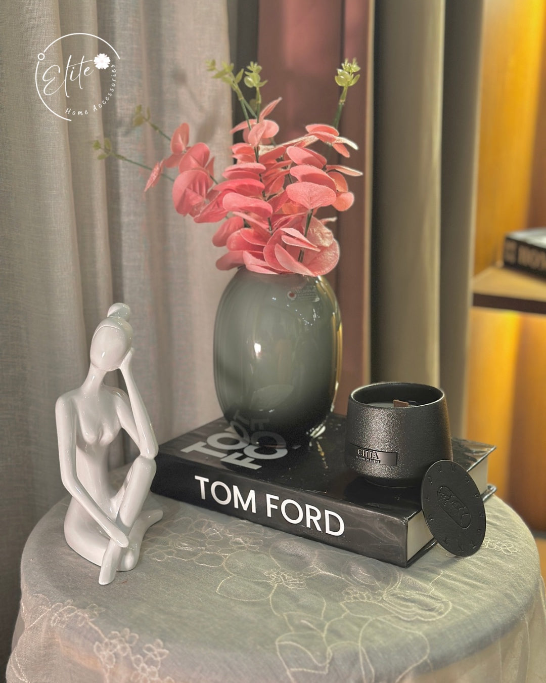 Oval Gray Glass Vase – Wrzesniaks Poland