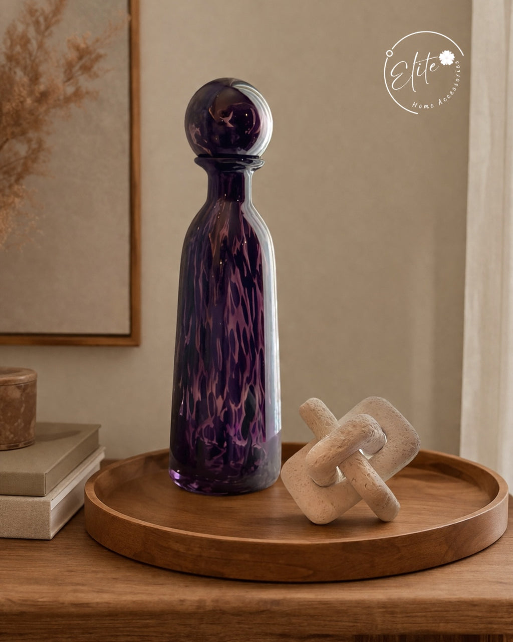 Lavender Glass Vase – Elegant Purple Home Decor | Elite Home Accessories