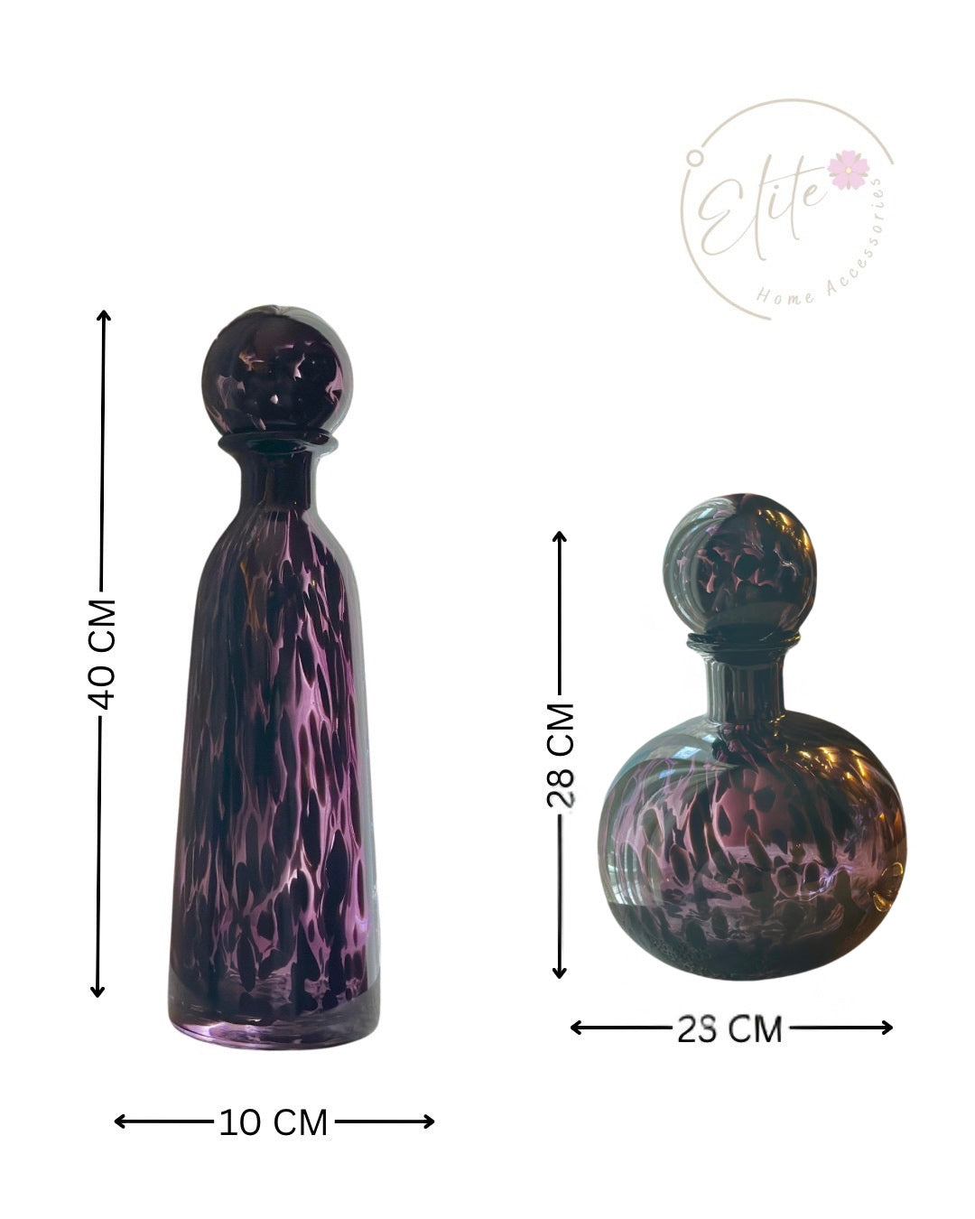 Lavender Glass Vase – Elegant Purple Home Decor | Elite Home Accessories