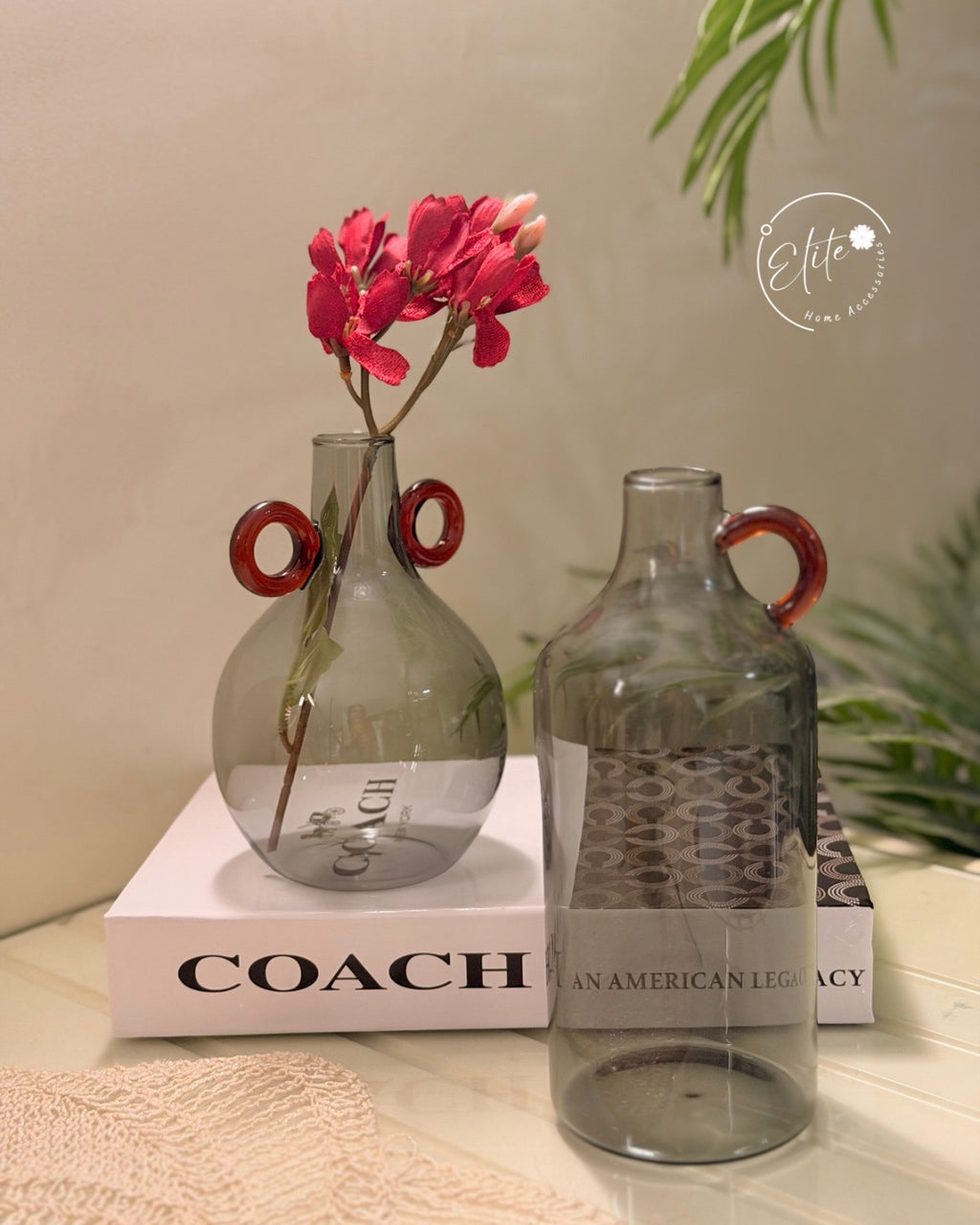 Delicate Gray Vases Set of 2 – Modern Home Decor